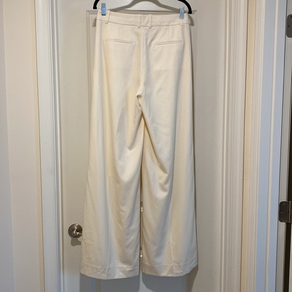 JCrew NWT Cream colored 100% Wool Wide Leg Pant Size 4 - Picture 4 of 15